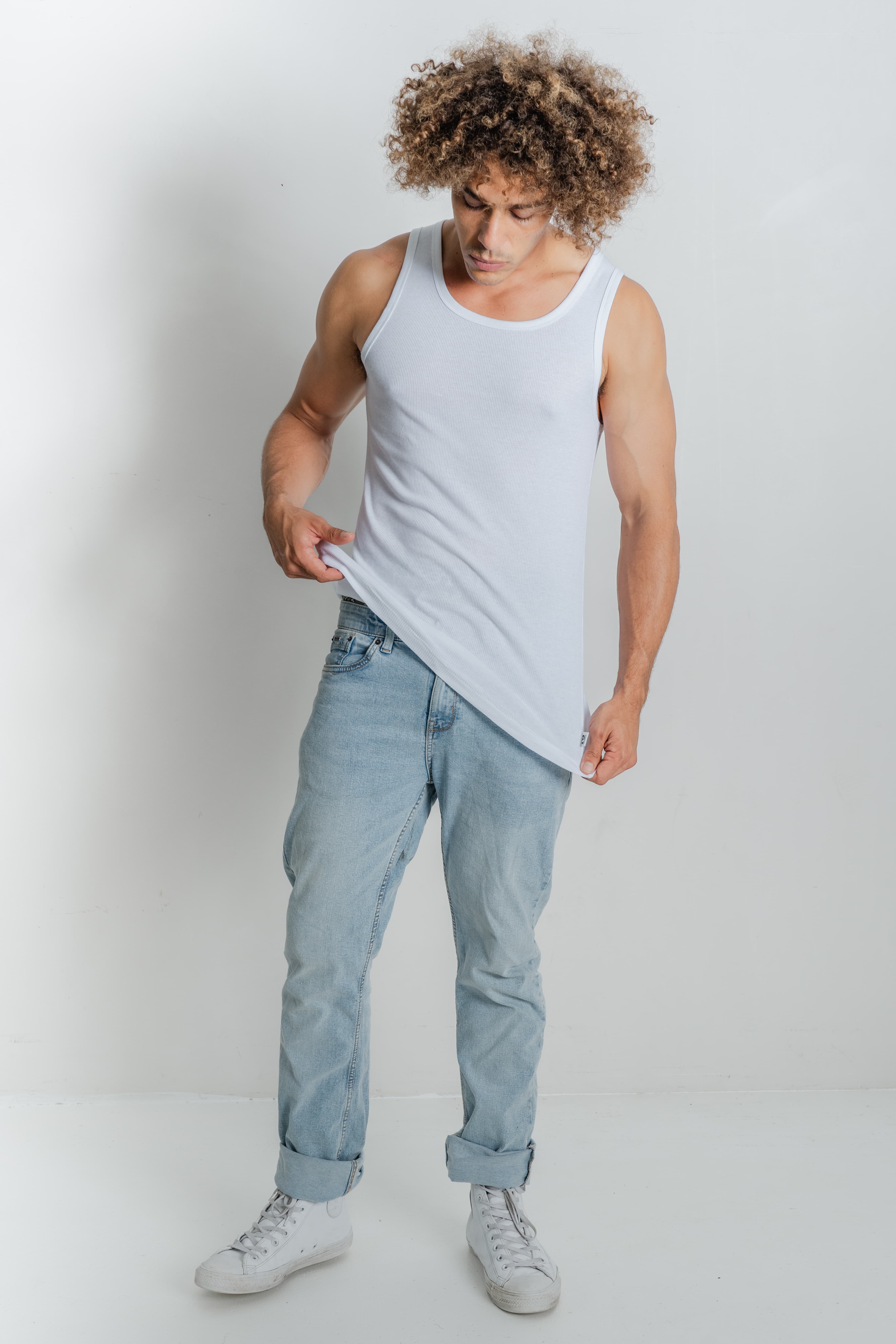 Men's Singlet | White - Image 8